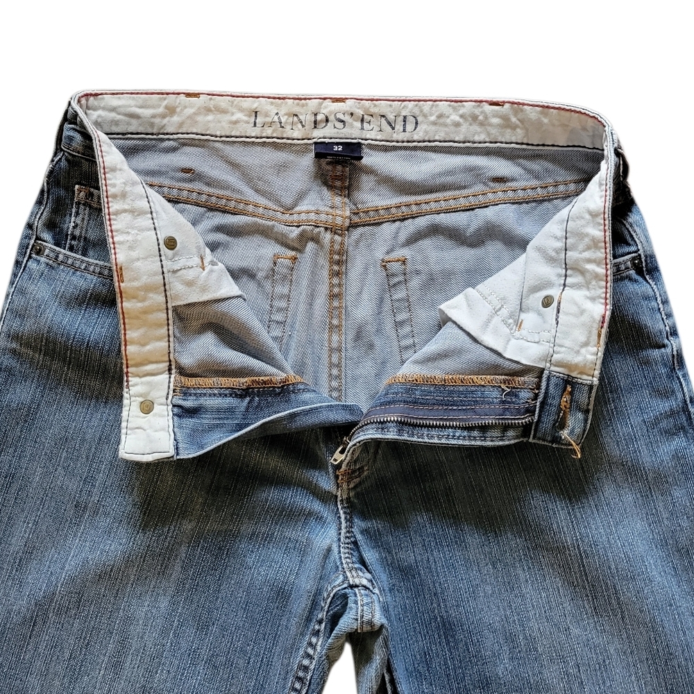 Lands End Bundle Of 3 Light Blue Men’s Straight-Leg Jeans - Picture 9 of 16